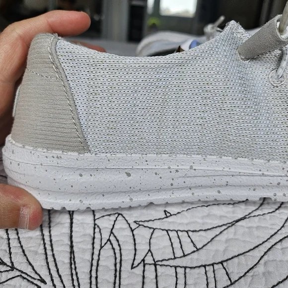 NWT Hey Dude Wendy Sport Mesh Light Gray 7 Wide slip-ons sneakers - Picture 7 of 15